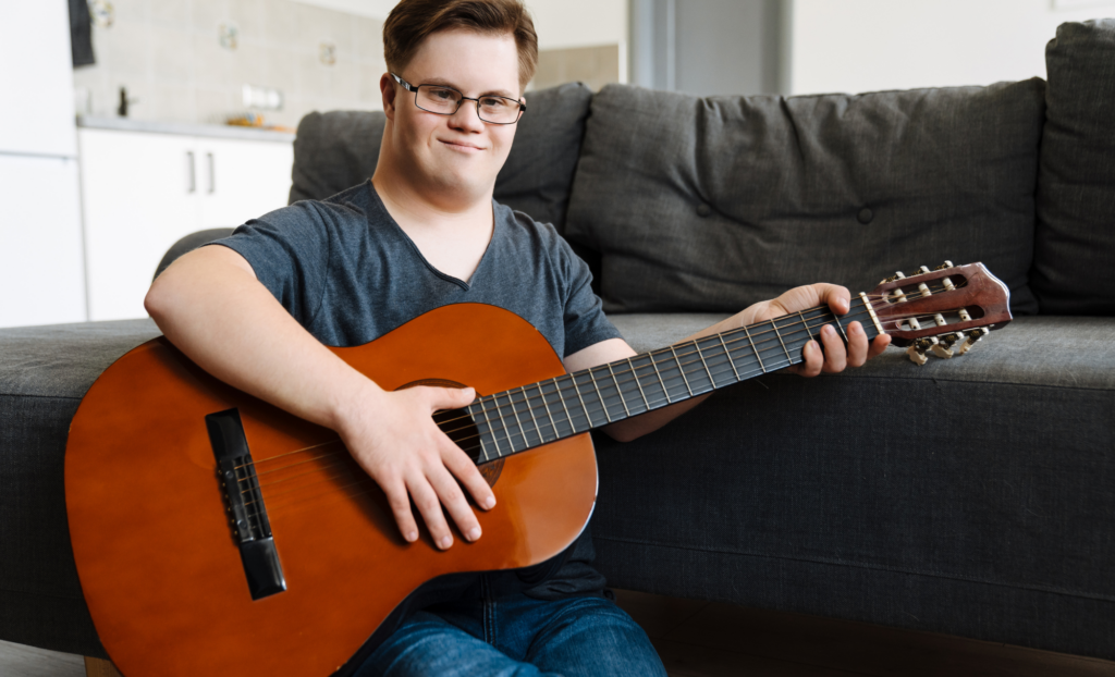 Individual with guitar